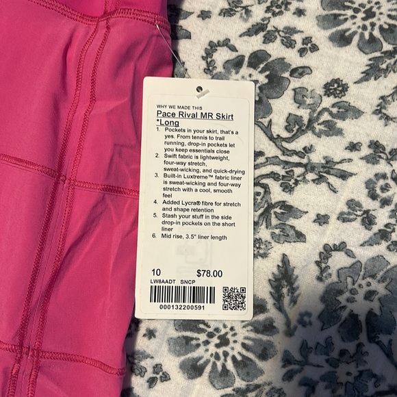 NWT Lulu Lemon pace rival skort - Picture 2 of 7